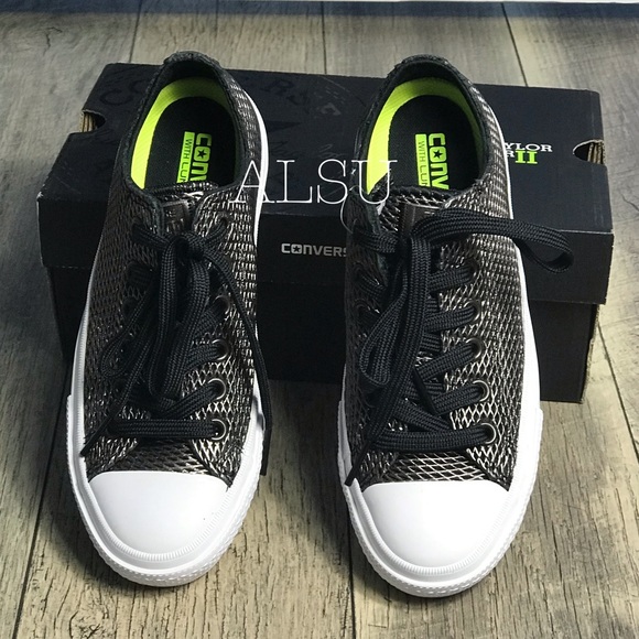 NWT Converse Ctas || OX Black Silver W AUTHENTIC - Picture 3 of 7
